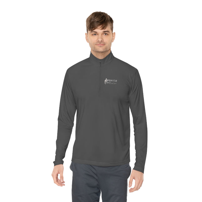 Fortis Fit UK Unisex Quarter-Zip Pullover Logo Shirt by Louis Skupien