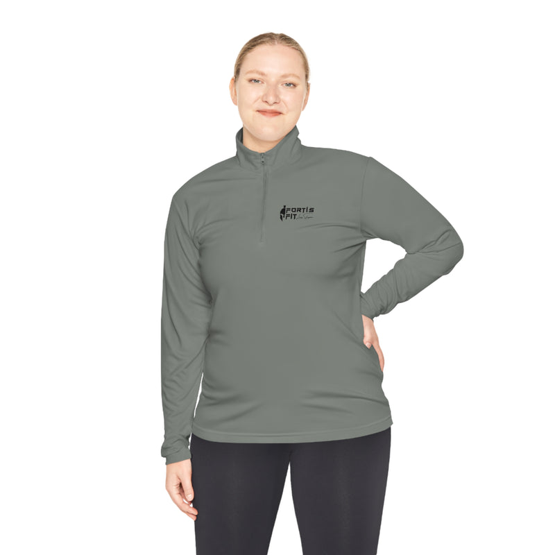 Fortis Fit UK Unisex Quarter-Zip Pullover Logo Shirt by Louis Skupien