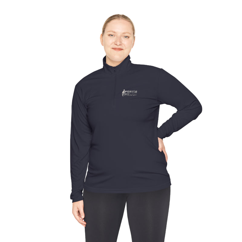 Fortis Fit UK Unisex Quarter-Zip Pullover Logo Shirt by Louis Skupien